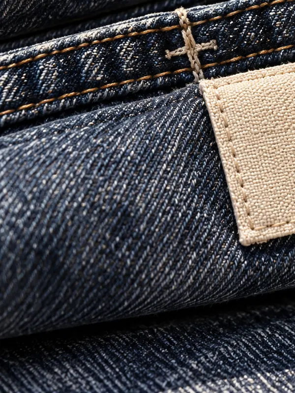 Jeans piegati, il denim da vicino