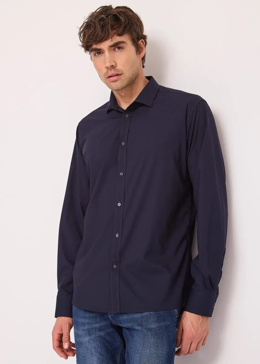 Camicia con colletto alla francese Gaudì, blu, foto 1 di 3