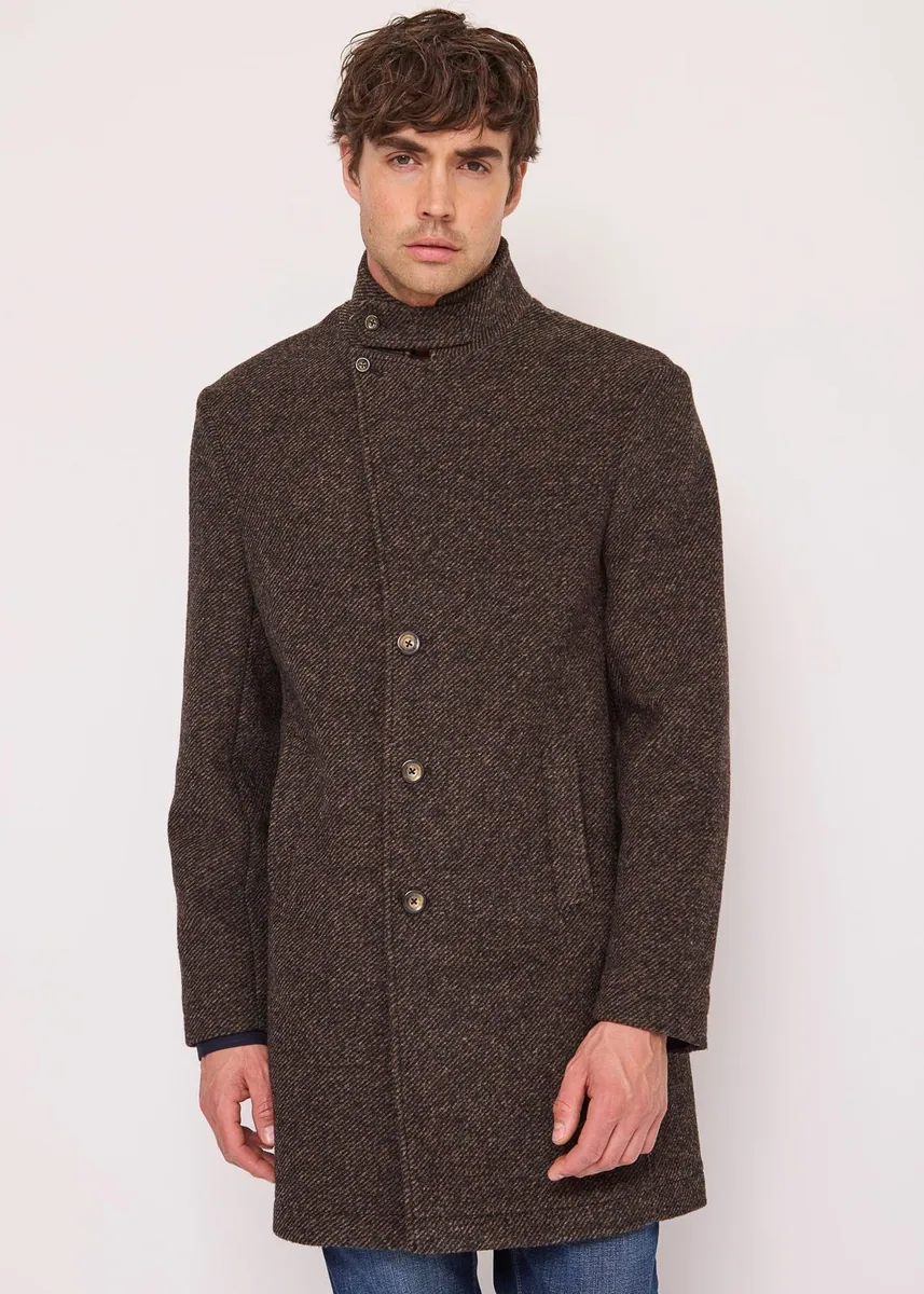 Cappotto in panno Gaudì, marrone, foto 1 di 4