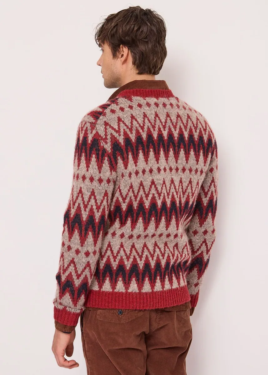 Cardigan con scollo a V e bottoni Gaudì, multicolore, foto 2 di 4