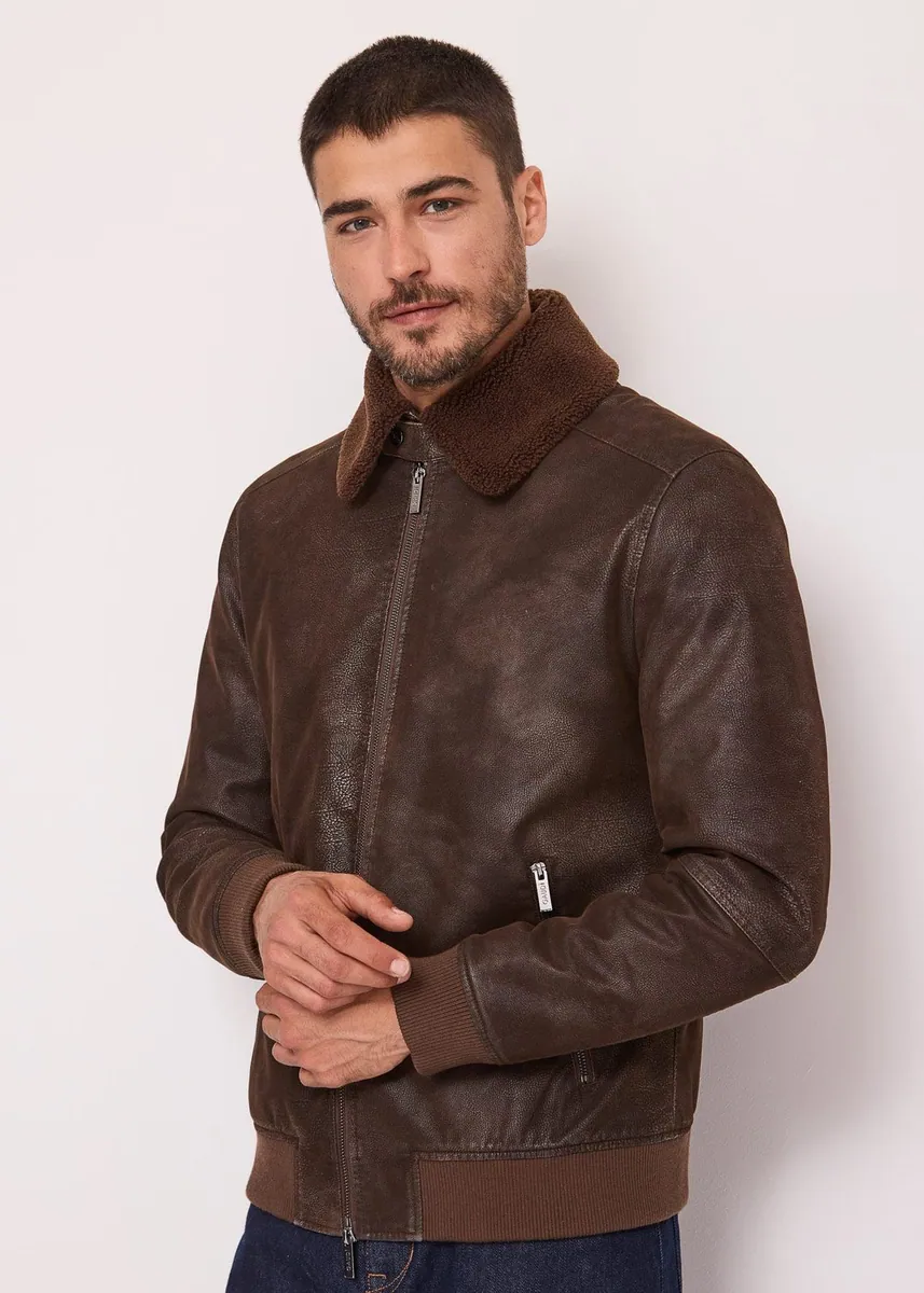 Giacca con dettagli in teddy Gaudì, marrone, foto 1 di 4