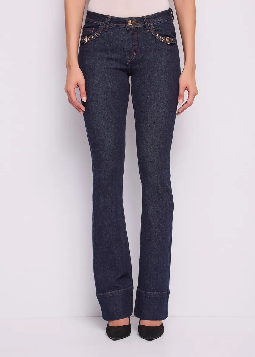 Jeans bootcut in cotone elasticizzato Gaudì, blu, foto 1 di 4