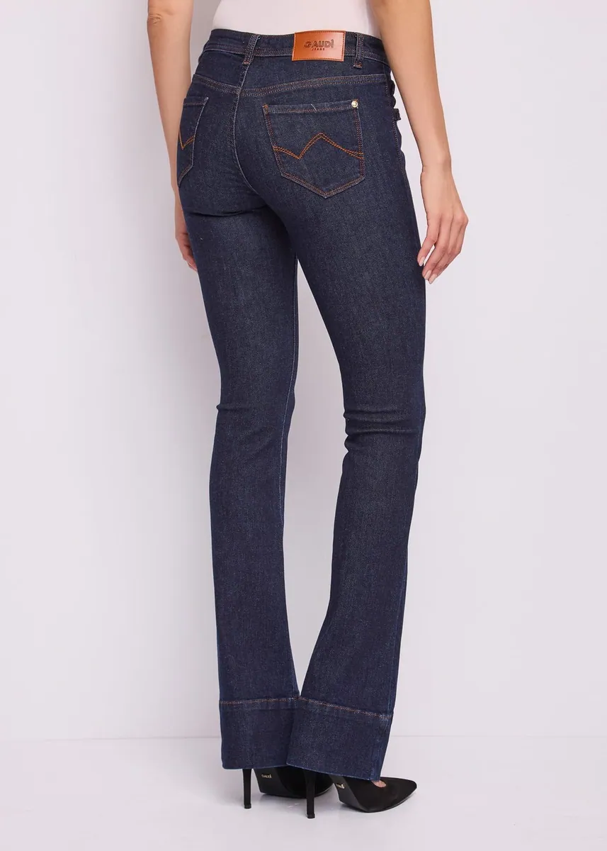 Jeans bootcut in cotone elasticizzato Gaudì, blu, foto 2 di 4