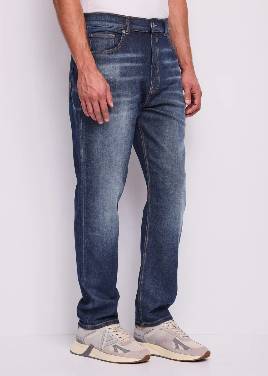 Jeans loose fit in cotone vintage Gaudì, blu, foto 3 di 4