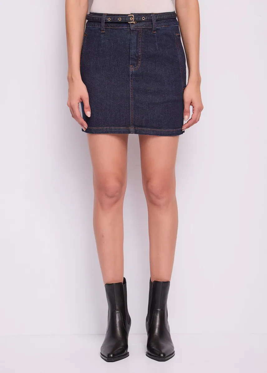Minigonna in denim con cintura Gaudì, blu, foto 2 di 4