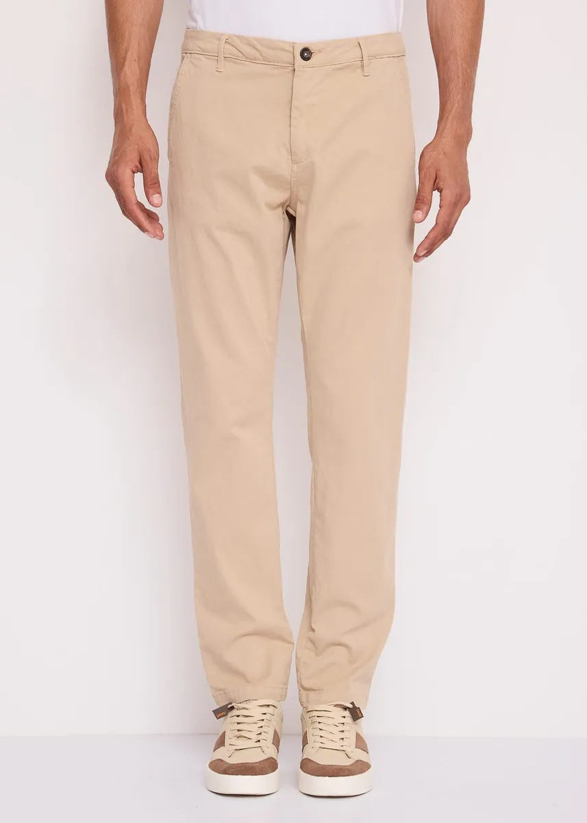 Pantaloni chino in gabardina Gaudì, naturale, foto 1 di 4