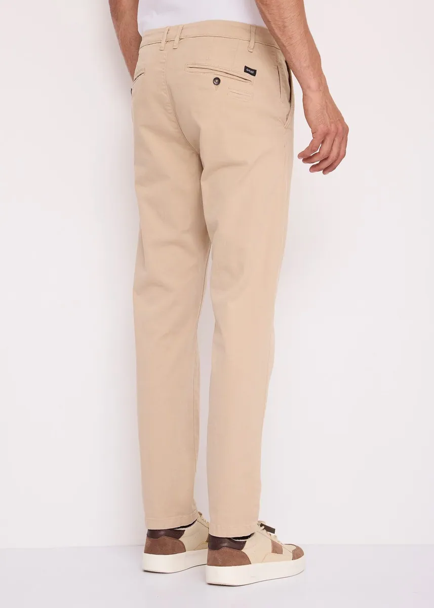 Pantaloni chino in gabardina Gaudì, naturale, foto 2 di 4