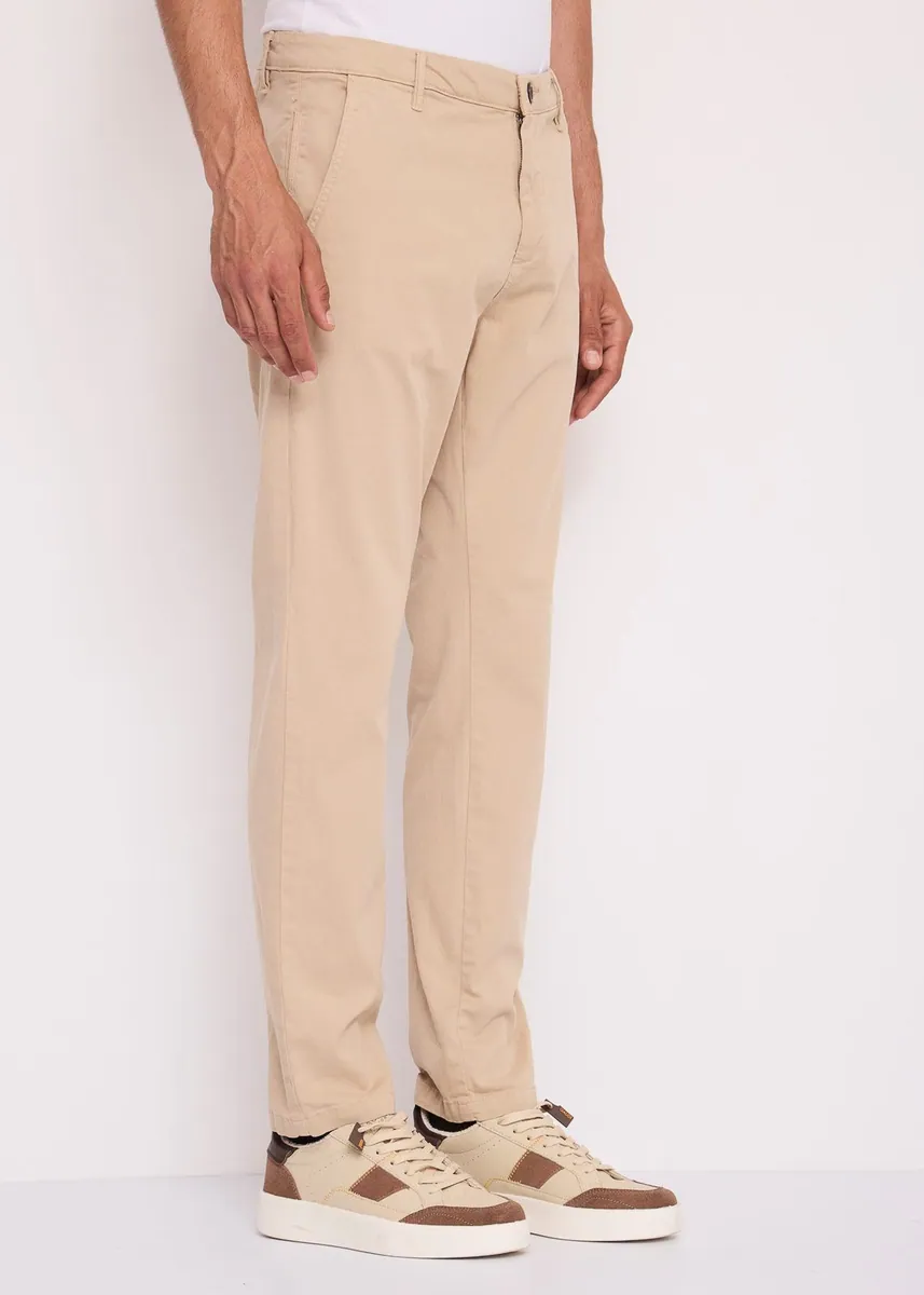 Pantaloni chino in gabardina Gaudì, naturale, foto 4 di 4