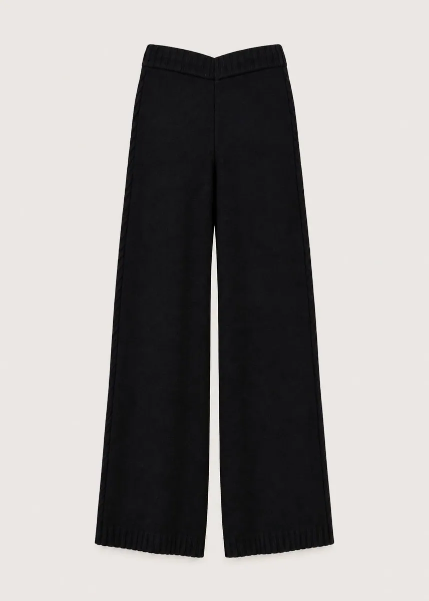 Pantaloni in maglia con coulisse Gaudì, nero, foto 2 di 3