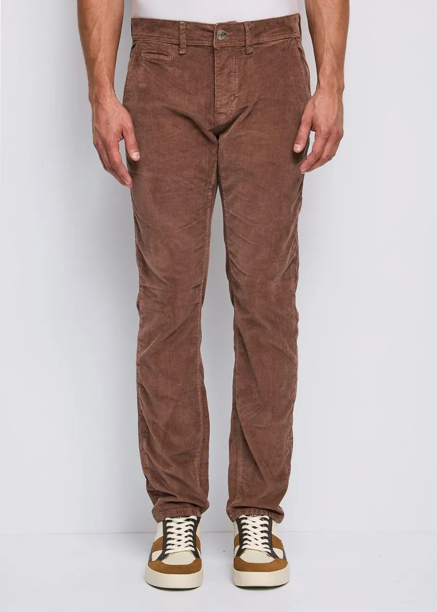 Pantaloni in velluto elasticizzato Gaudì, marrone, foto 1 di 4