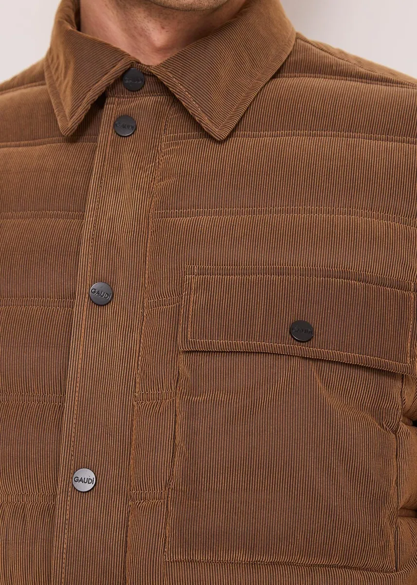 Piumino in nylon trapuntato Gaudì, marrone, foto 4 di 4