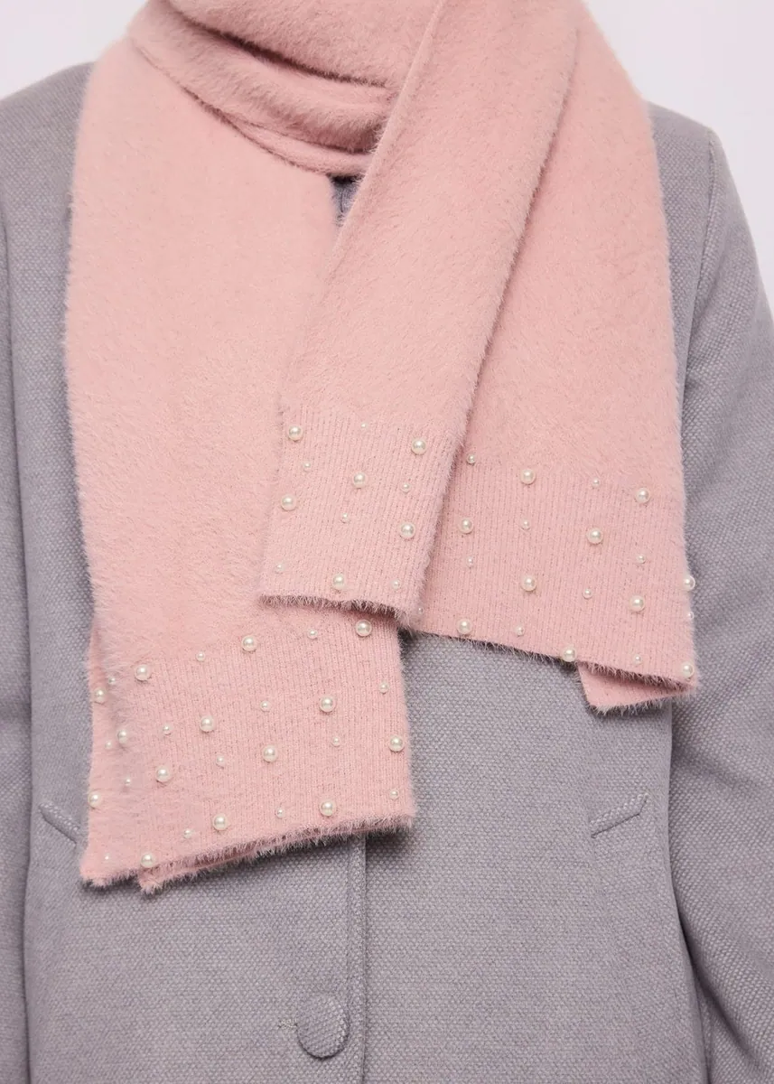 Sciarpa con perle Gaudì, rosa, foto 2 di 3