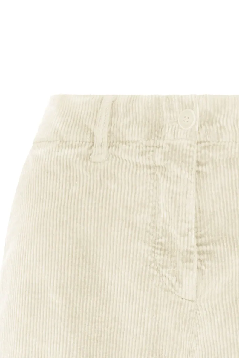 Pantaloni palazzo in velluto Bomboogie, bianco panna, foto 3 di 3