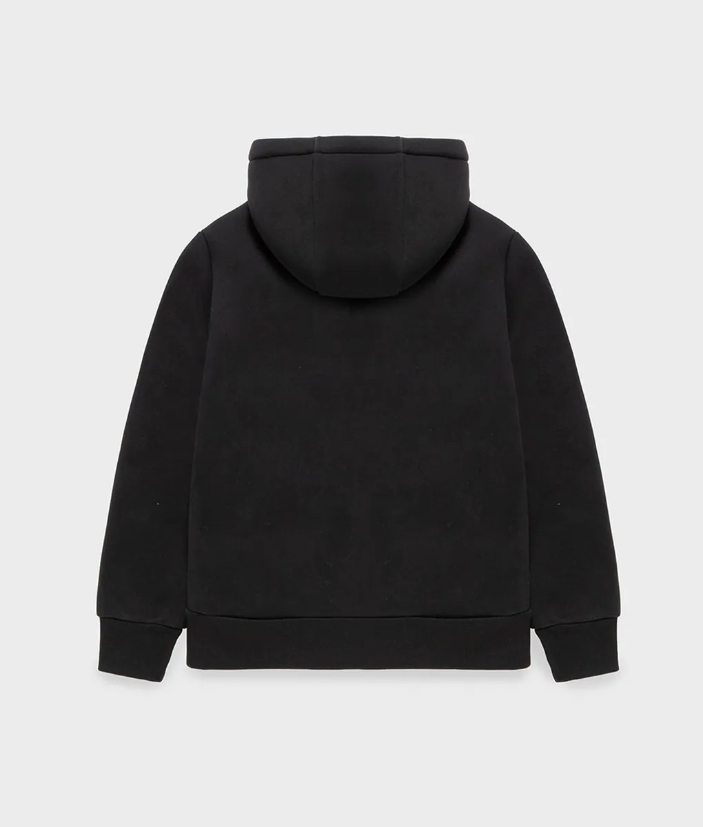 Felpa con cappuccio e zip in scuba RefrigiWear, nero, foto 3 di 4
