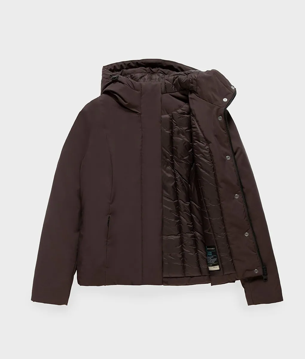 Giubbotto corto in softshell con cappuccio RefrigiWear, testa di moro, foto 2 di 4