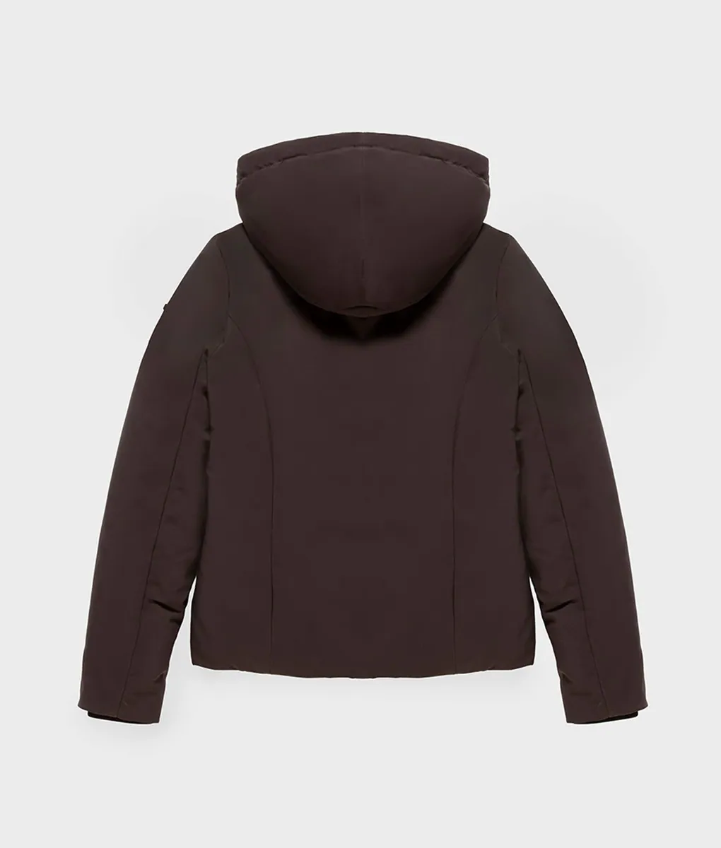 Giubbotto corto in softshell con cappuccio RefrigiWear, testa di moro, foto 3 di 4