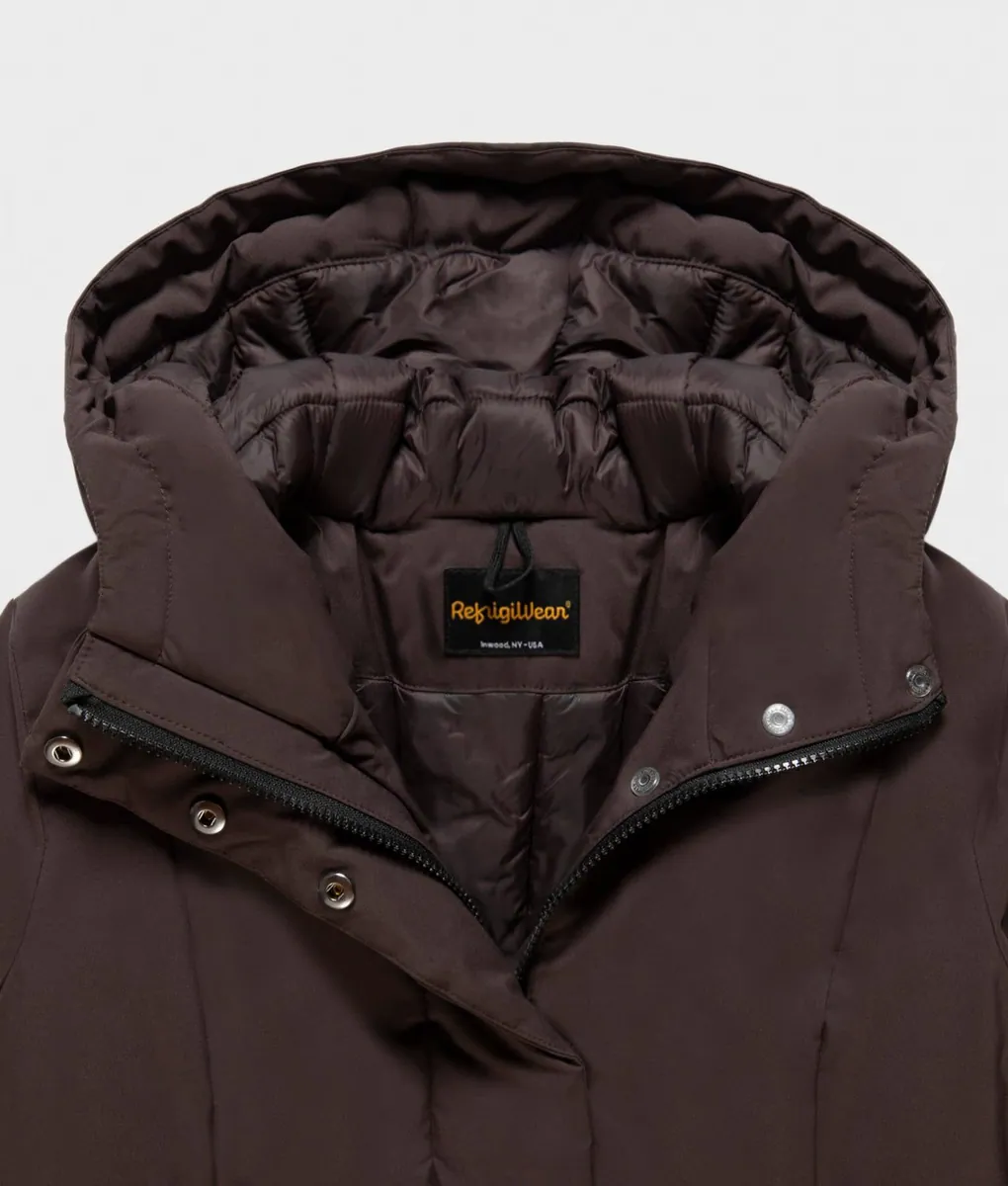 Giubbotto corto in softshell con cappuccio RefrigiWear, testa di moro, foto 4 di 4