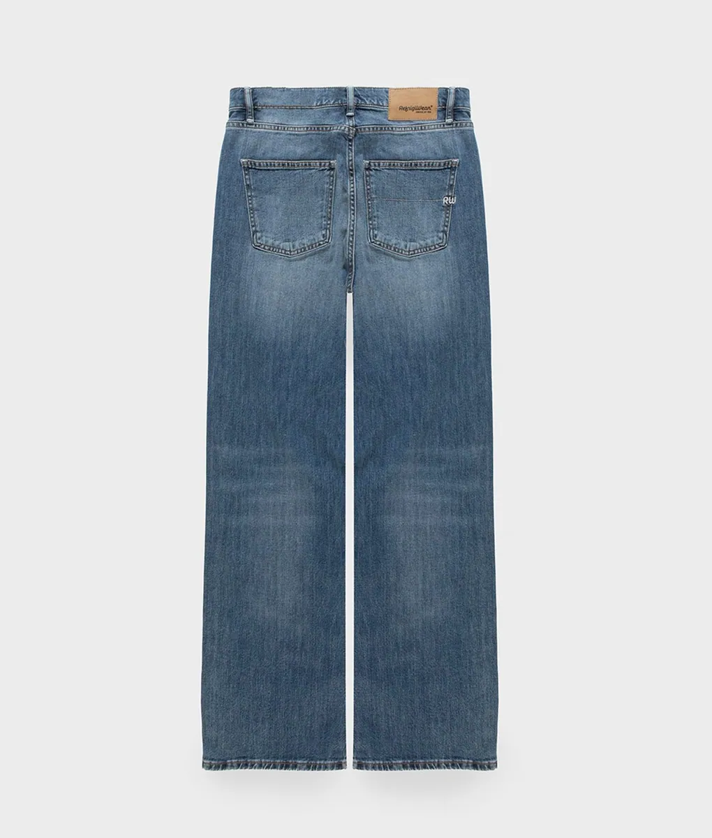 Jeans wide leg a vita alta RefrigiWear, blu, foto 3 di 4