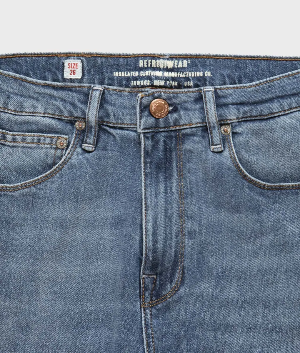 Jeans wide leg a vita alta RefrigiWear, blu, foto 4 di 4