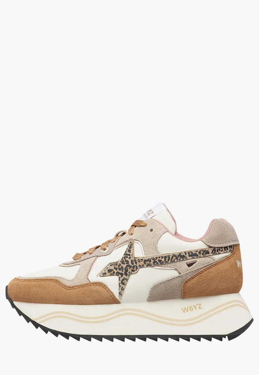 Sneakers Deva in camoscio e tessuto W6YZ, marrone-bianco latte, foto 1 di 4