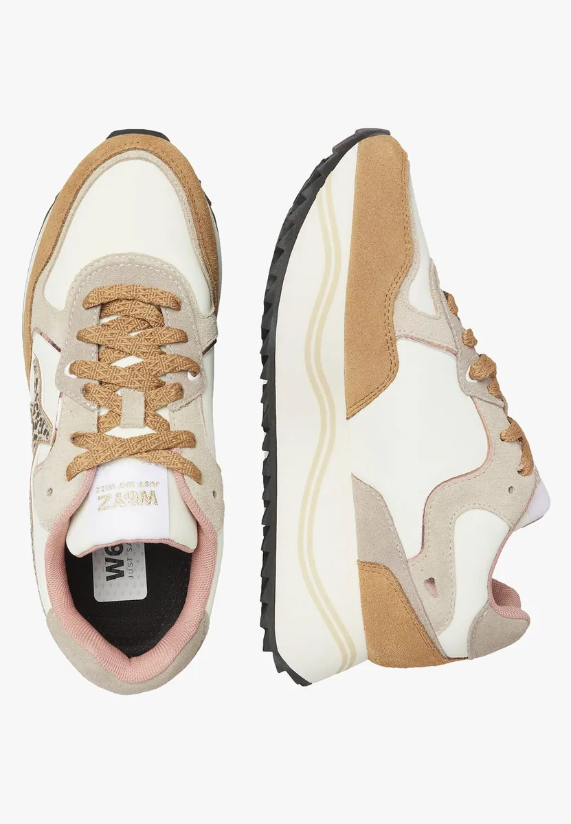 Sneakers Deva in camoscio e tessuto W6YZ, marrone-bianco latte, foto 2 di 4
