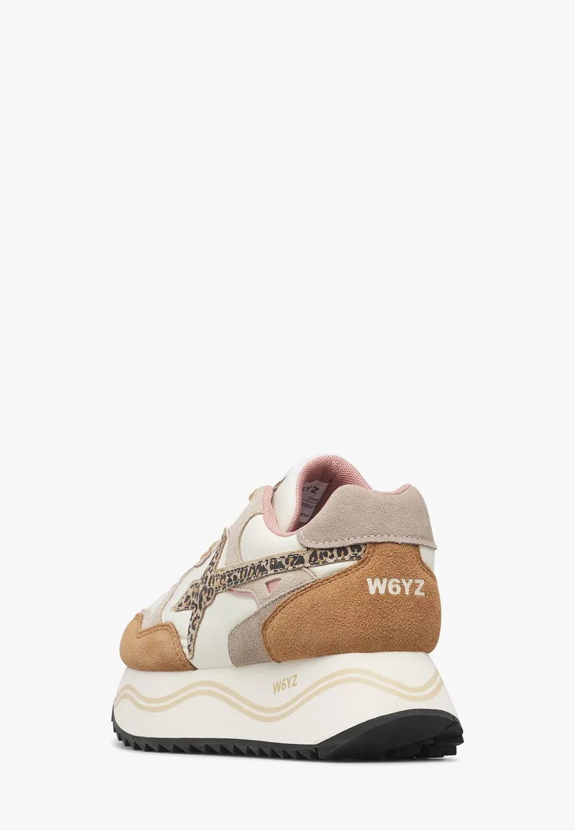 Sneakers Deva in camoscio e tessuto W6YZ, marrone-bianco latte, foto 4 di 4