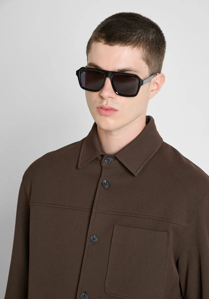 Camicia Zagreb in crinkle misto viscosa Antony Morato, marrone scuro, foto 4 di 4
