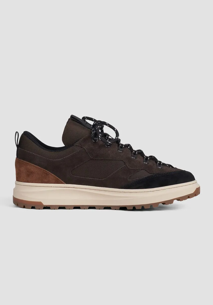 Sneaker Jared in nylon e camoscio Antony Morato, caffè, foto 3 di 4