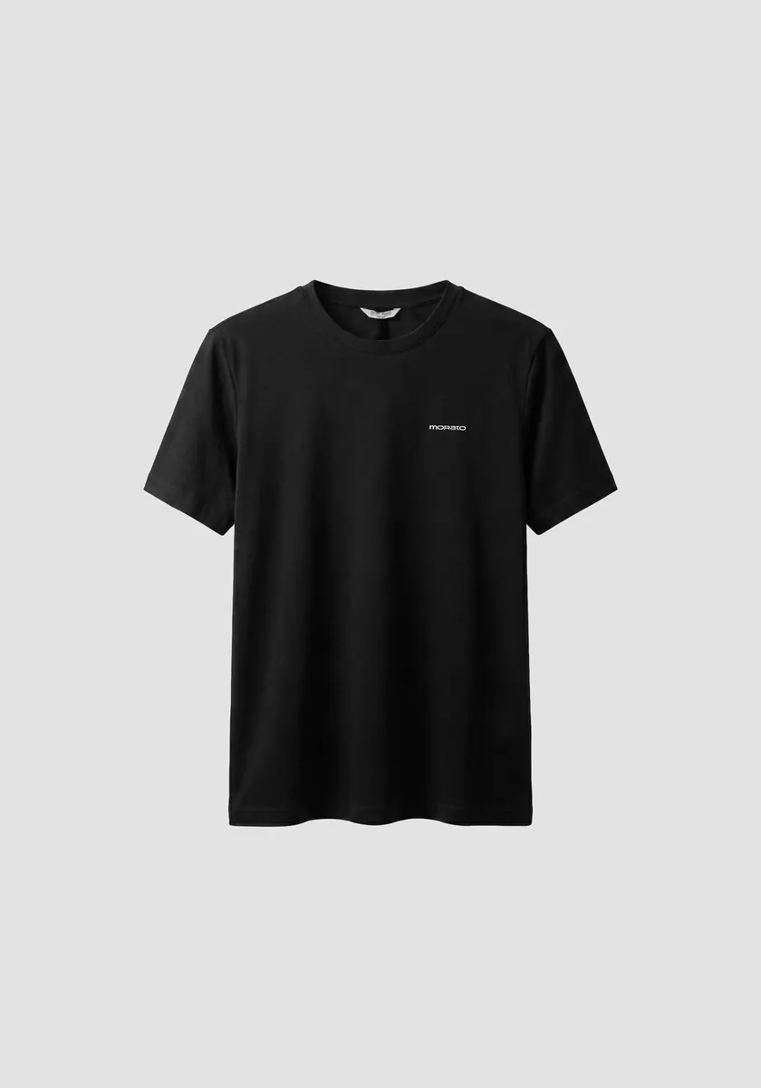 T-shirt in jersey di cotone con logo Antony Morato, nero, foto 1 di 4