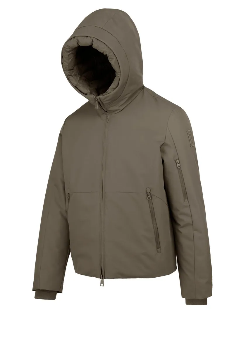 Giacca Berlin imbottita in PrimaLoft con cappuccio Bomboogie, tortora, foto 2 di 3