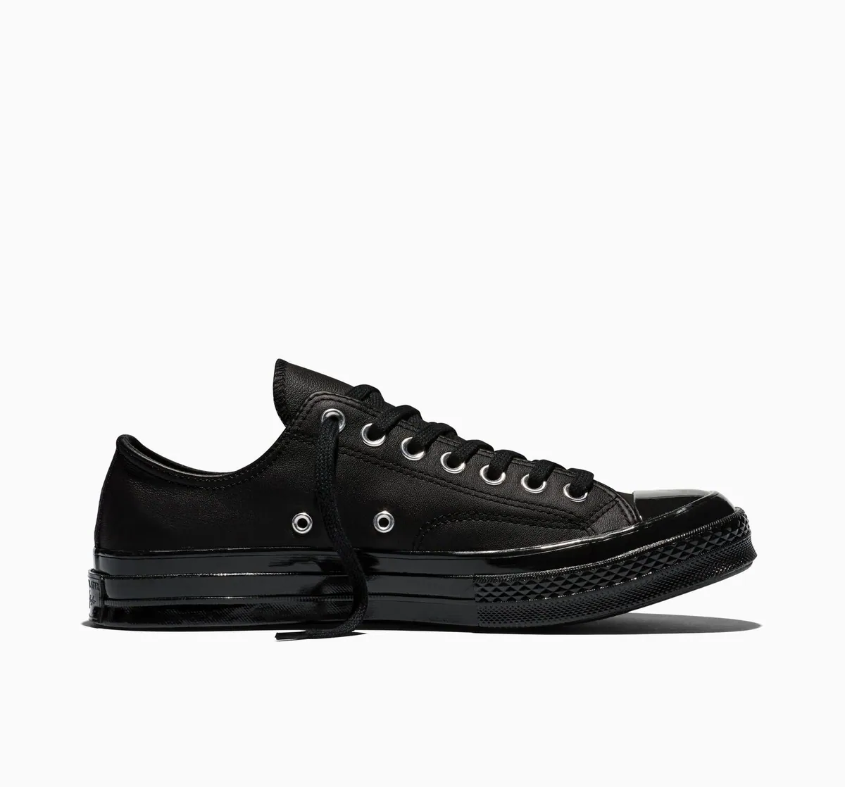 Chuck 70 bassa in pelle Converse, nero, foto 1 di 3