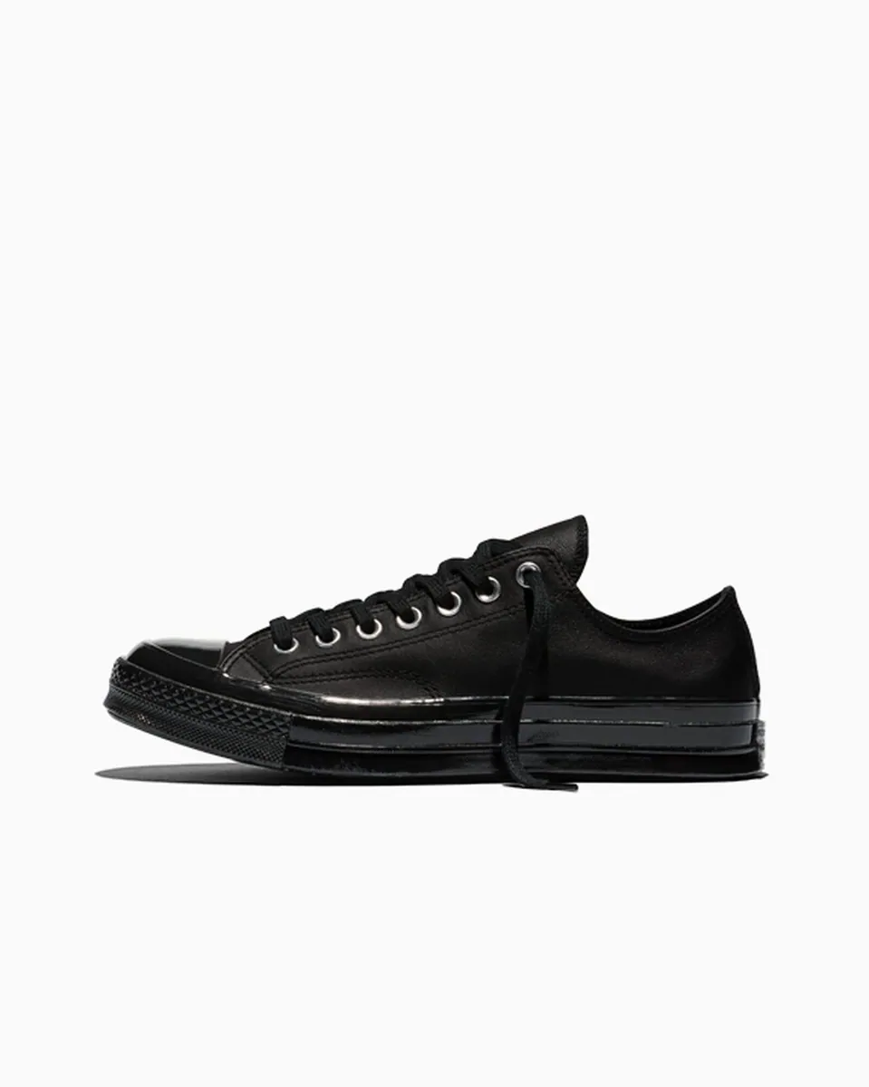 Chuck 70 bassa in pelle Converse, nero, foto 2 di 3
