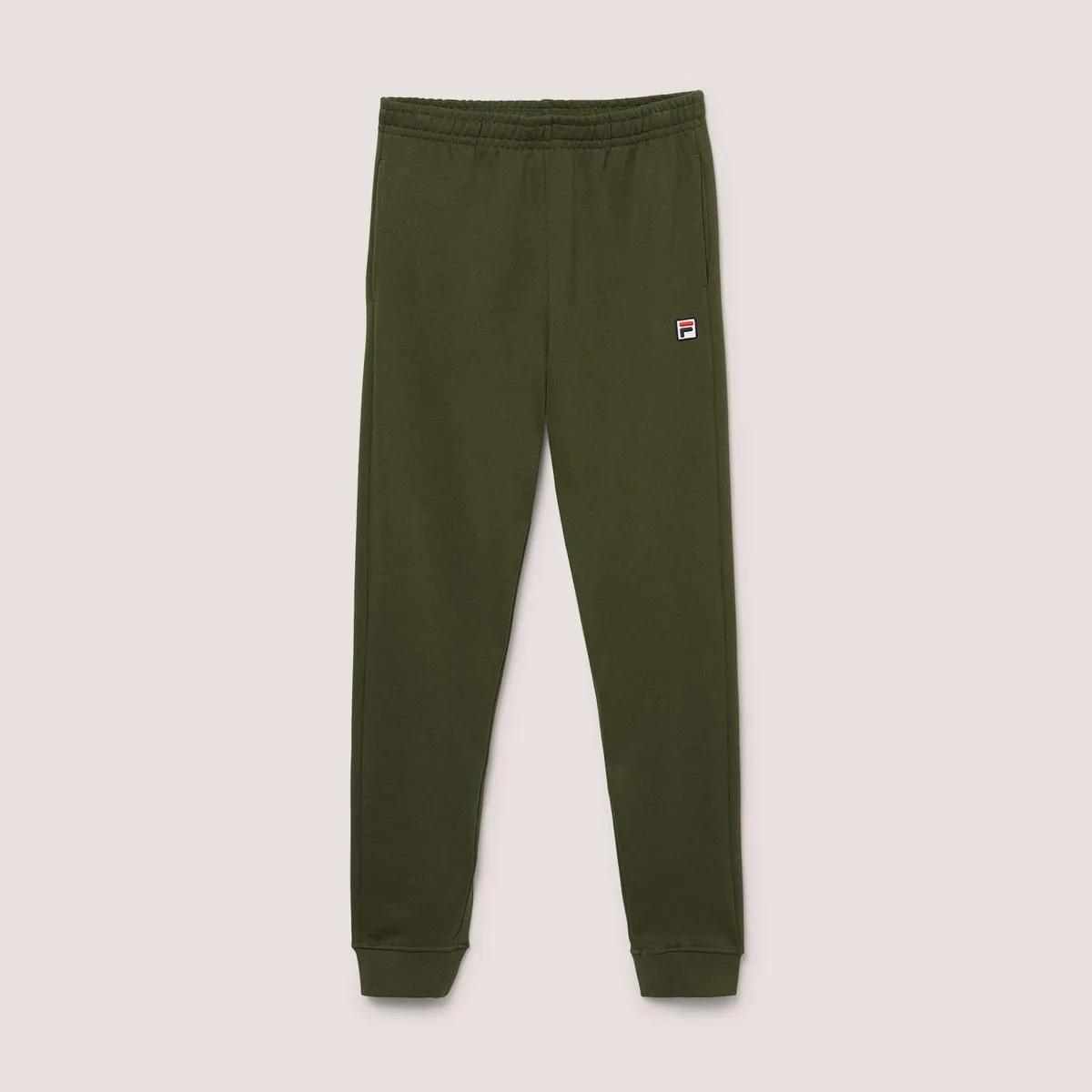 Pantaloni della tuta Biella in cotone FILA, verde oliva scuro, foto 1 di 4