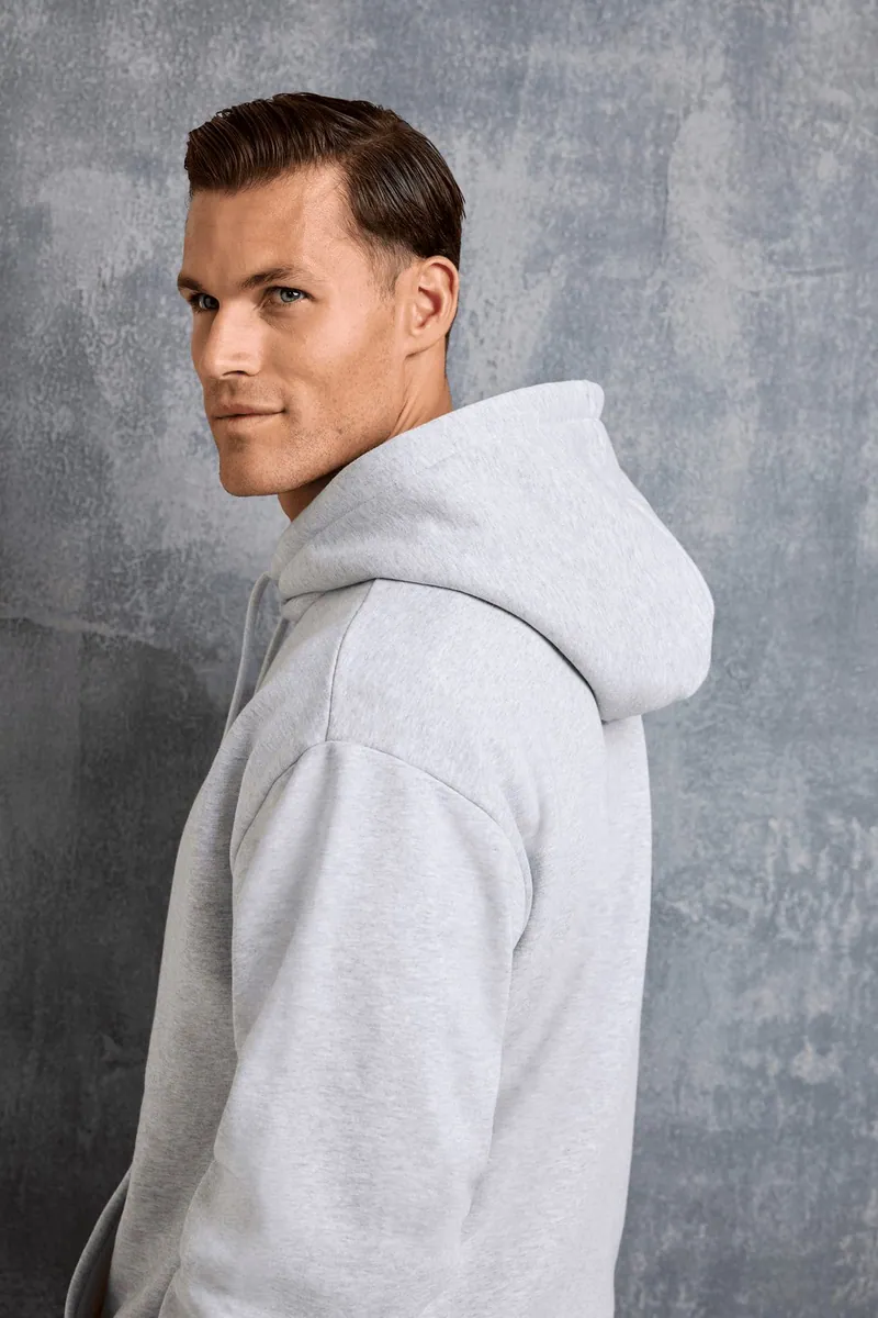 Felpa Milan oversize con cappuccio ICON Amsterdam, grigio, foto 3 di 3