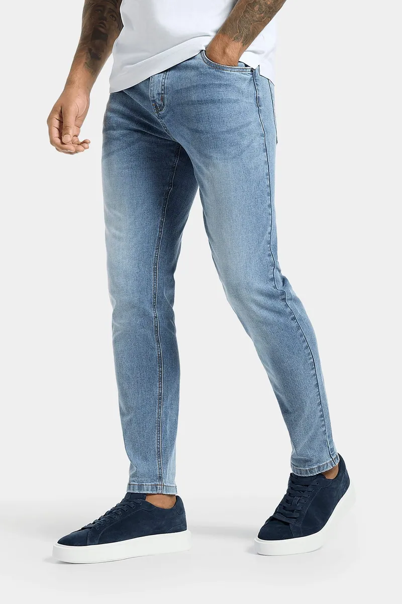 Jeans Matteo slim fit elasticizzati ICON Amsterdam, blu chiaro, foto 1 di 3