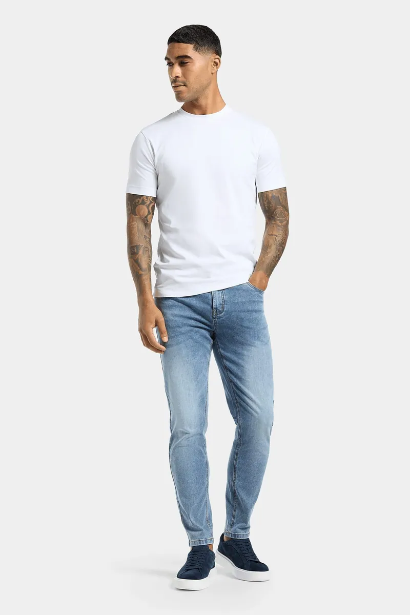 Jeans Matteo slim fit elasticizzati ICON Amsterdam, blu chiaro, foto 2 di 3