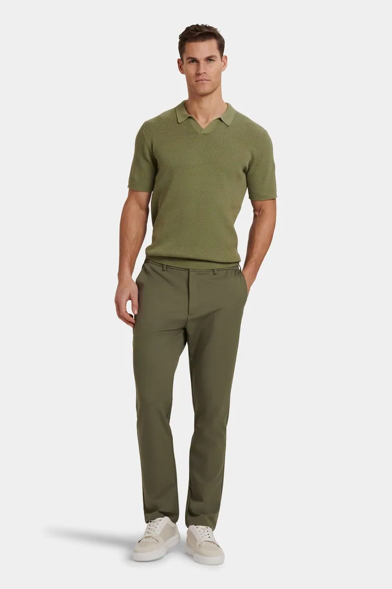 Pantaloni Tech in tessuto tecnico elasticizzato ICON Amsterdam, verde militare, foto 2 di 3