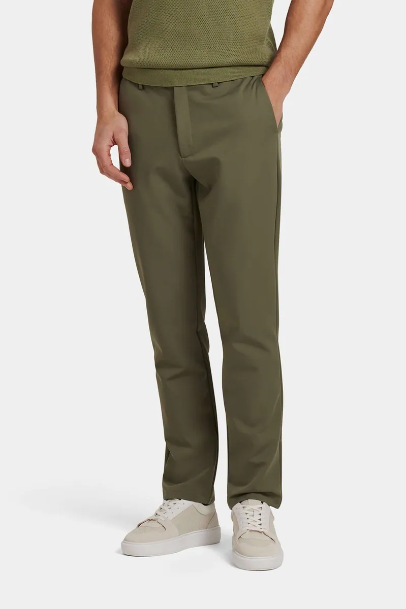 Pantaloni Tech in tessuto tecnico elasticizzato ICON Amsterdam, verde militare, foto 3 di 3