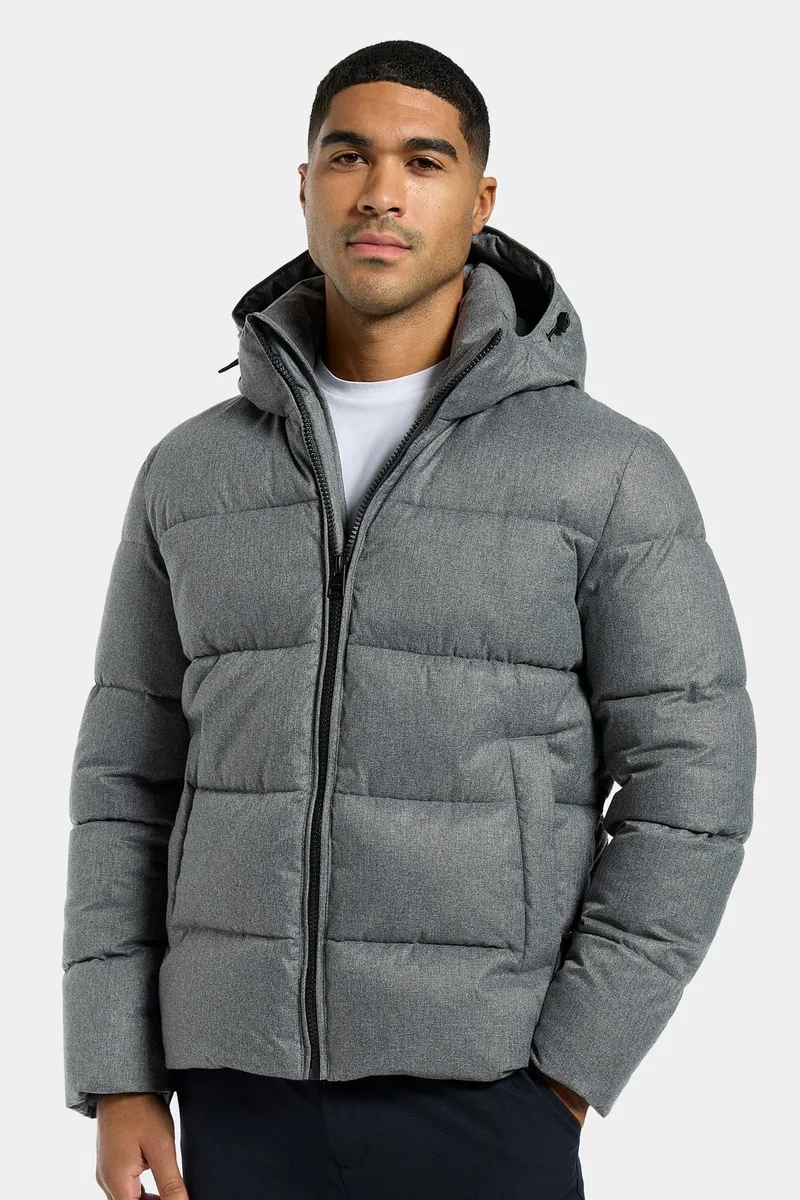 Piumino Piero con cappuccio removibile ICON Amsterdam, grigio medio, foto 1 di 4
