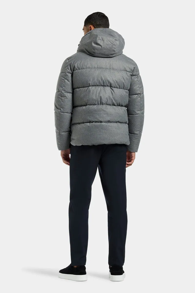 Piumino Piero con cappuccio removibile ICON Amsterdam, grigio medio, foto 4 di 4