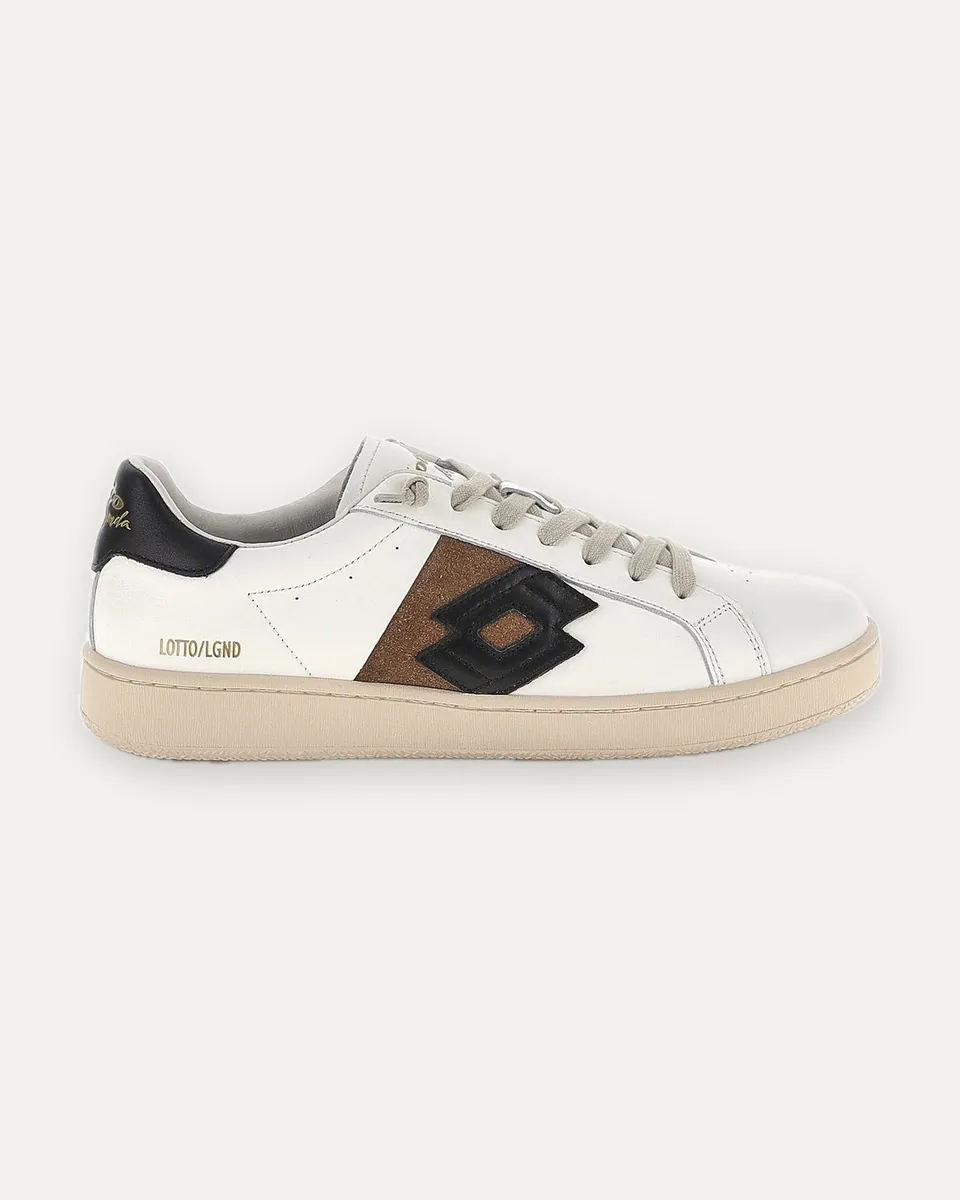 Sneaker Autograph 3 con logo nero Lotto Leggenda, bianco e nero, foto 1 di 4