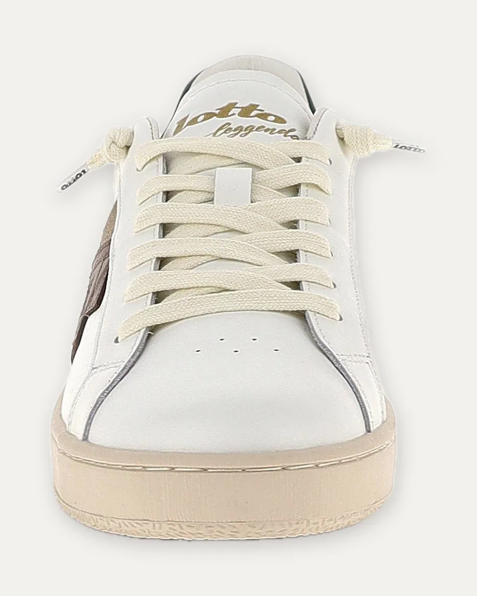 Sneaker Autograph 3 con tallone verde Lotto Leggenda, bianco e marrone, foto 4 di 4
