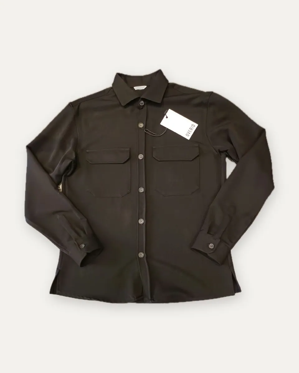 Camicia giacca con due tasche OVER/D, nero