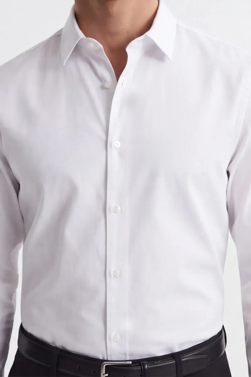 Camicia basic stretch Sonny Bono, bianco, foto 3 di 4
