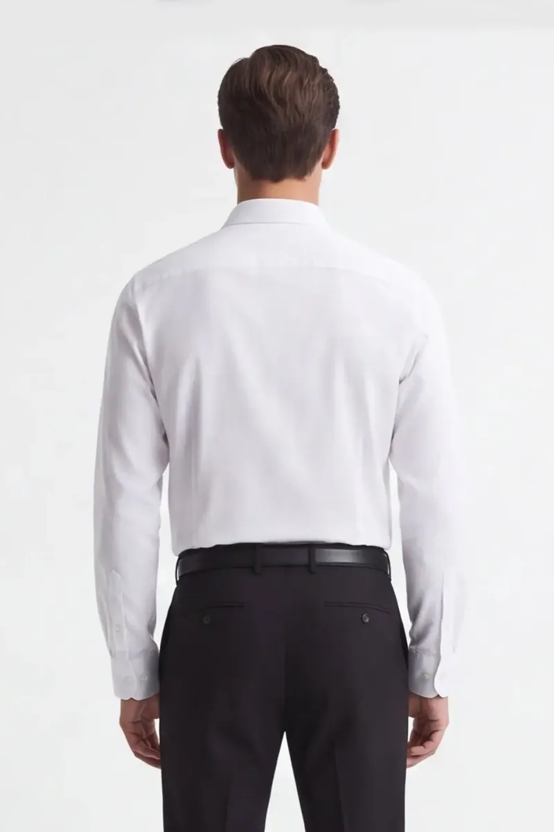 Camicia basic stretch Sonny Bono, bianco, foto 4 di 4