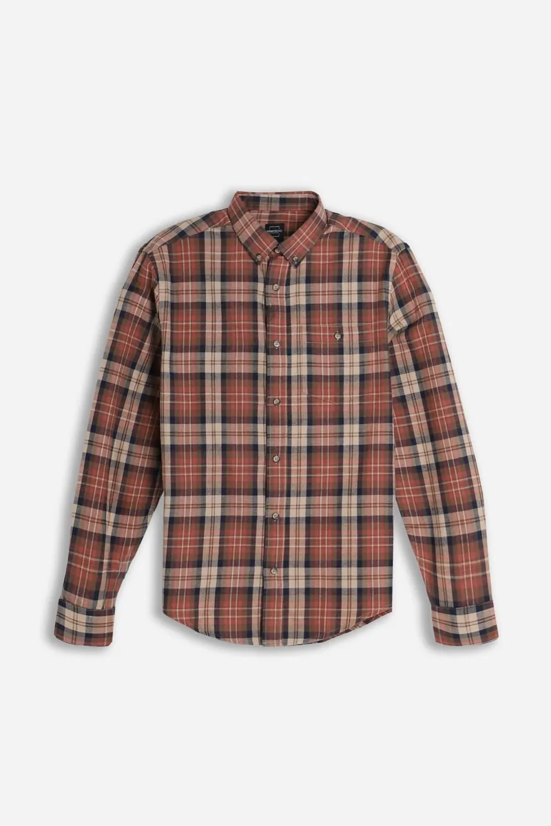 Camicia a quadri in flanella Sonny Bono, coccio, foto 1 di 3