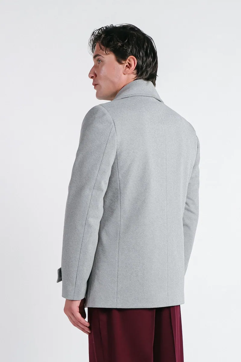 Cappotto doppiopetto grigio chiaro Sonny Bono, grigio chiaro, foto 4 di 4