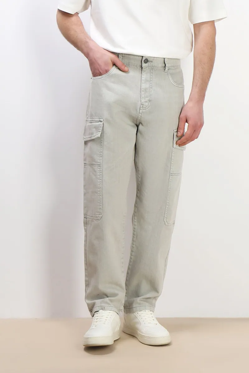 Jeans cargo baggy Sonny Bono, verde muschio, foto 2 di 4