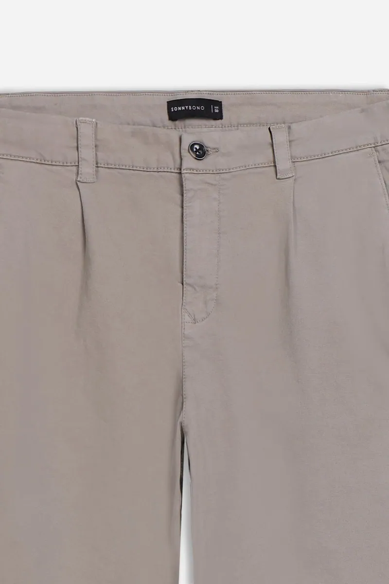Pantalone chino con pinces Sonny Bono, tortora, foto 2 di 4