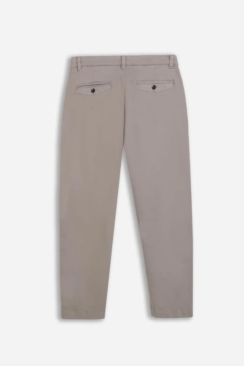 Pantalone chino con pinces Sonny Bono, tortora, foto 3 di 4